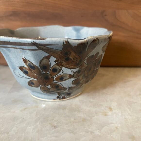 Tonala Mexico small pottery platter and bowl - Picture 6 of 12